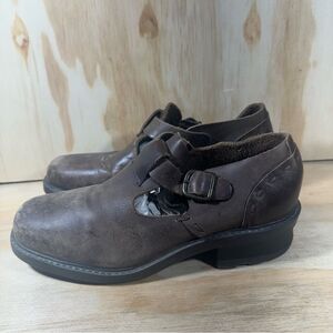 Mia Rugged Wear Brown Leather Shoes Women’s Size 7